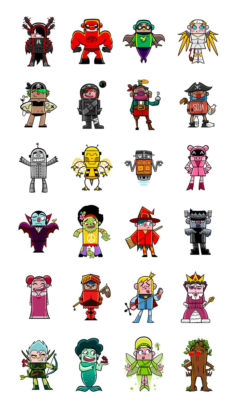 Character design for Tiny Swipers game. 3