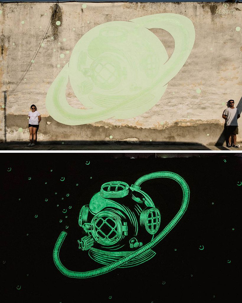Reskate: cuando el arte urbano brilla en la oscuridad 1