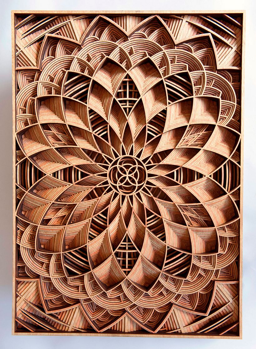 Los universos caleidoscópicos en madera de Gabriel Schama 24