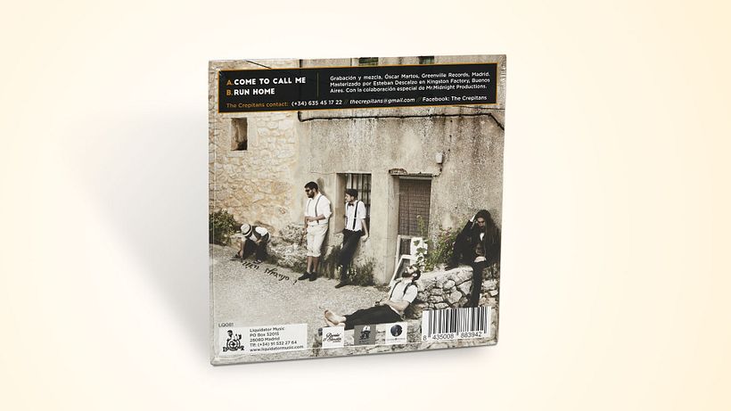 Fotografía Portada y contraportada grupo música Madrid 2