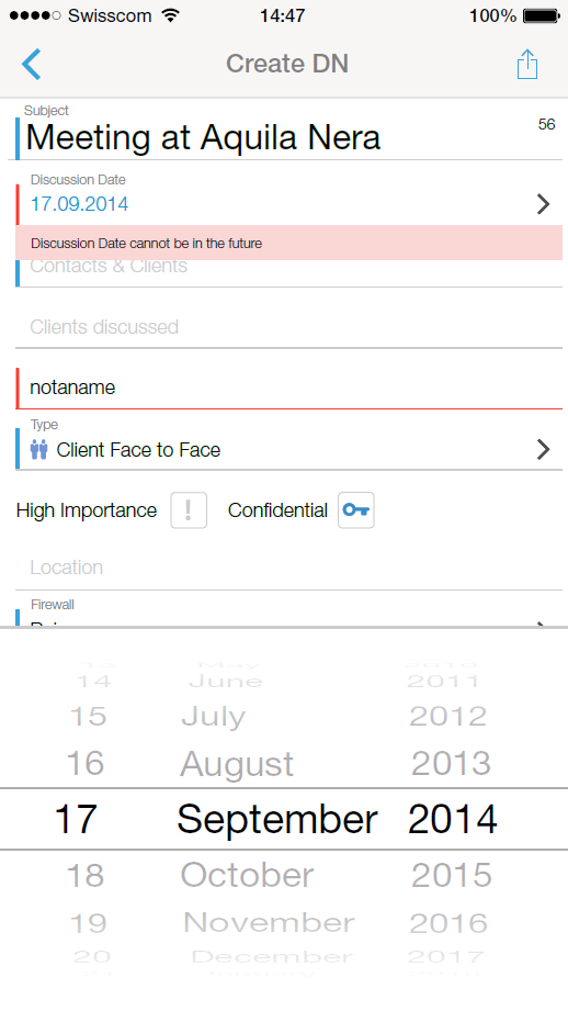 iClient & iDN (SwissRe apps) - UX / UI