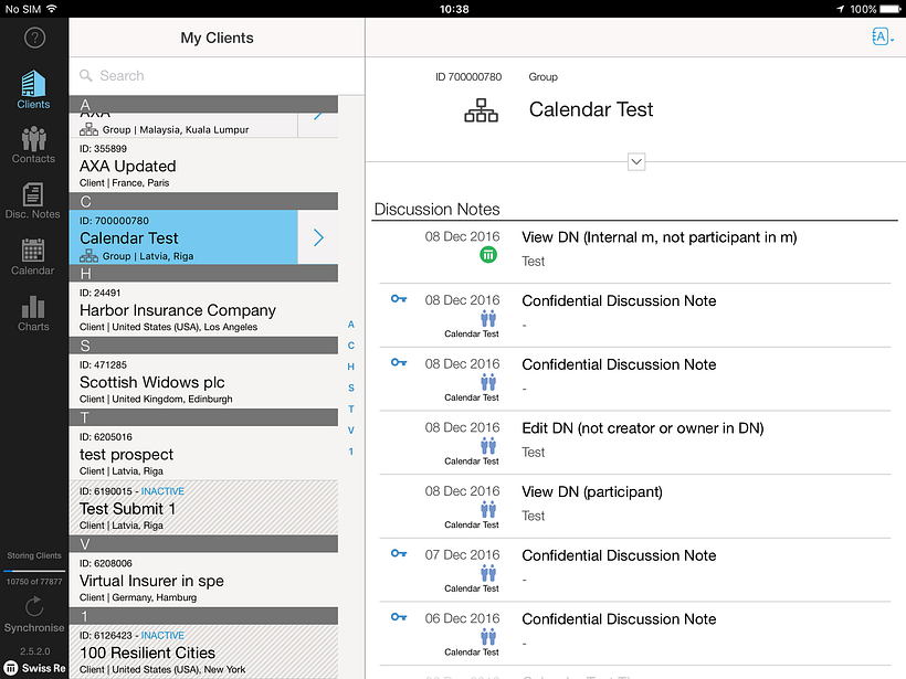 iClient & iDN (SwissRe apps) - UX / UI