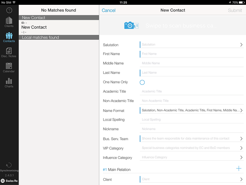 iClient & iDN (SwissRe apps) - UX / UI