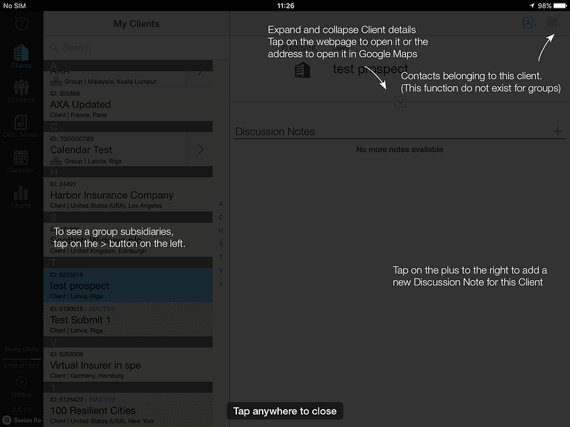 iClient & iDN (SwissRe apps) - UX / UI