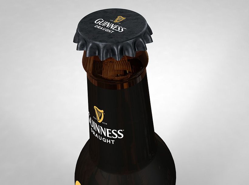 Botella GUINESS Cinema 4D 1