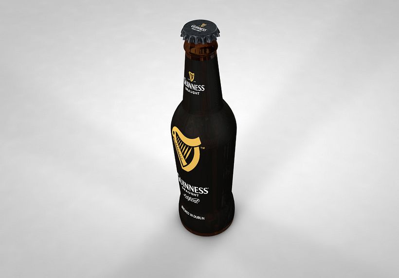 Botella GUINESS Cinema 4D 2