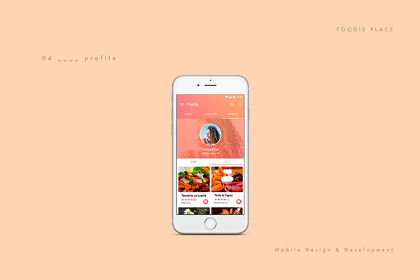 Design APP - Foodie Place 5