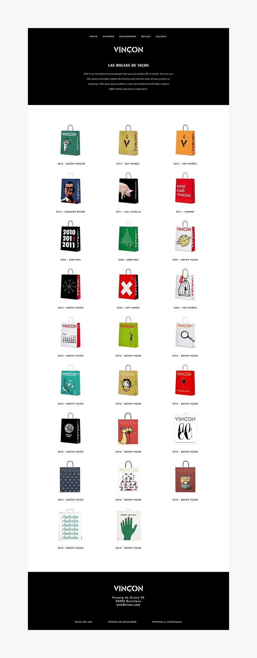 Vinçon Website 2