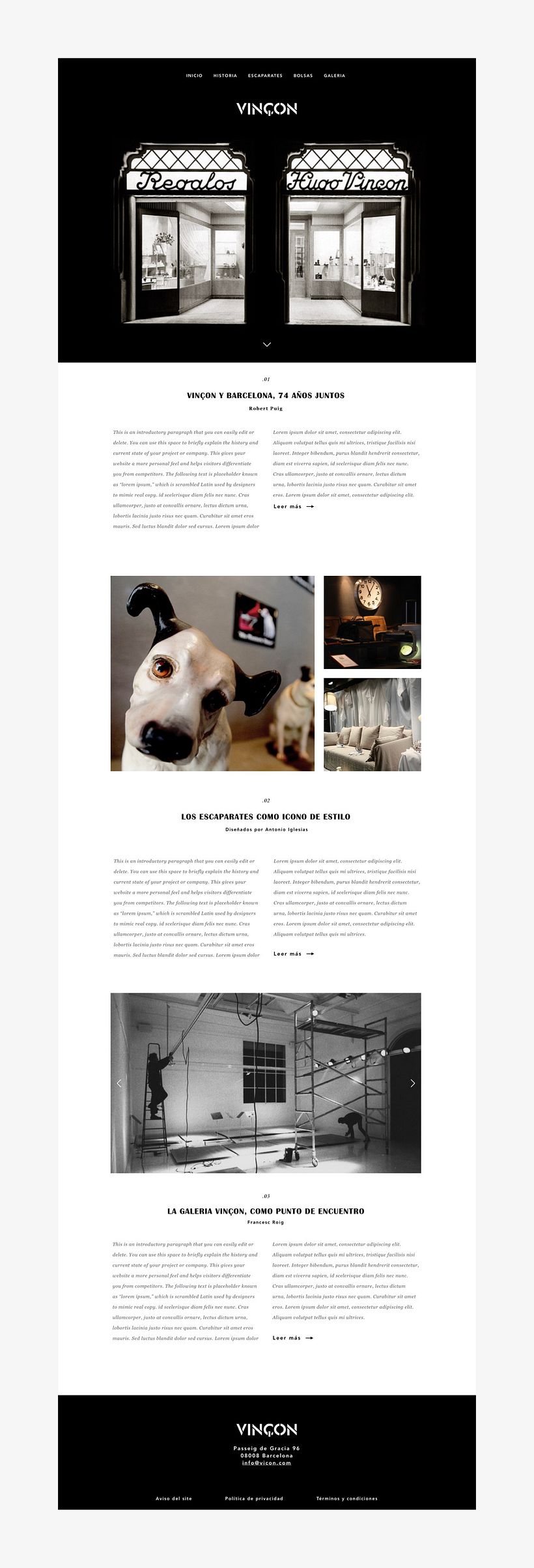 Vinçon Website 1