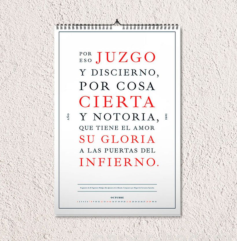 Calendario tipográfico made in Spain 12