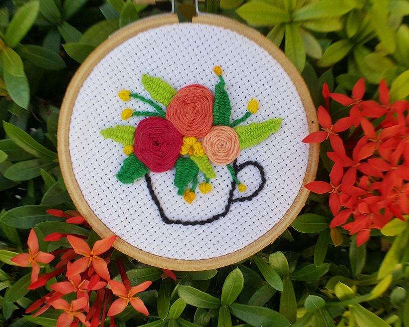 Taza floreada 0