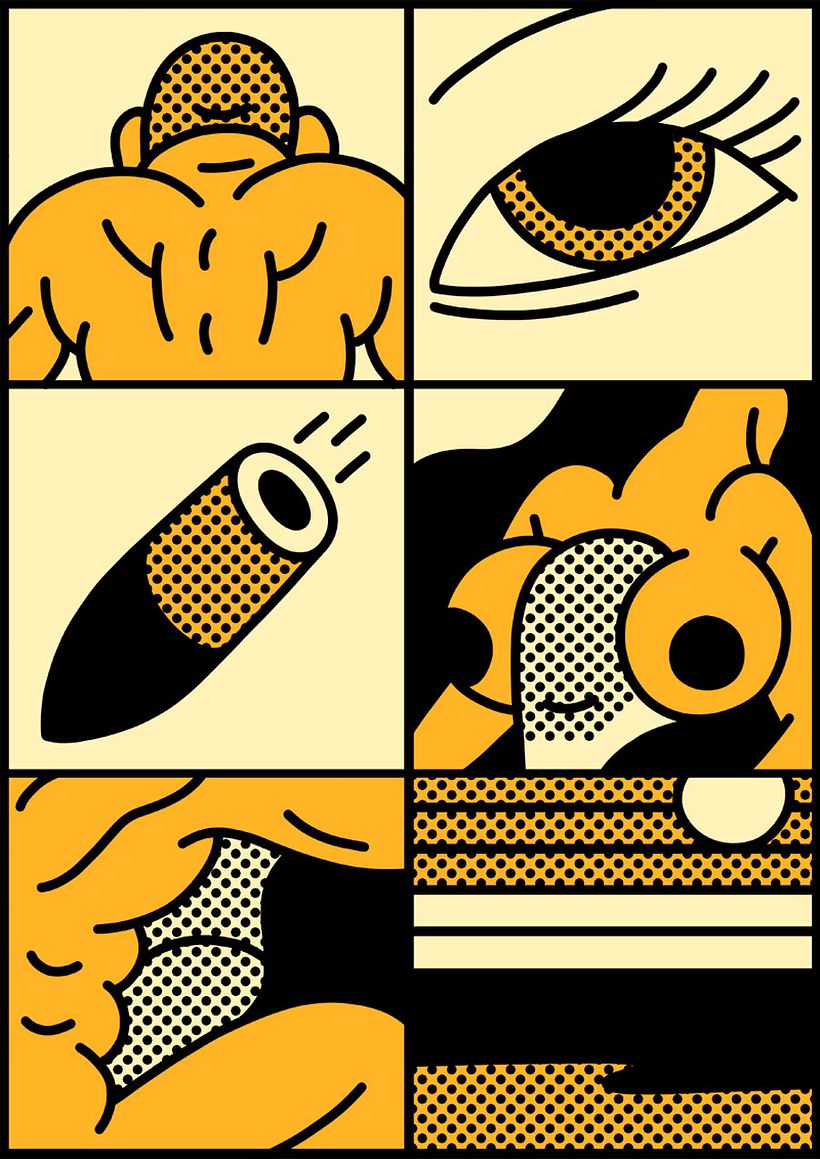 Ilustraciones animadas en clave de cómic de Simon Landrein 9