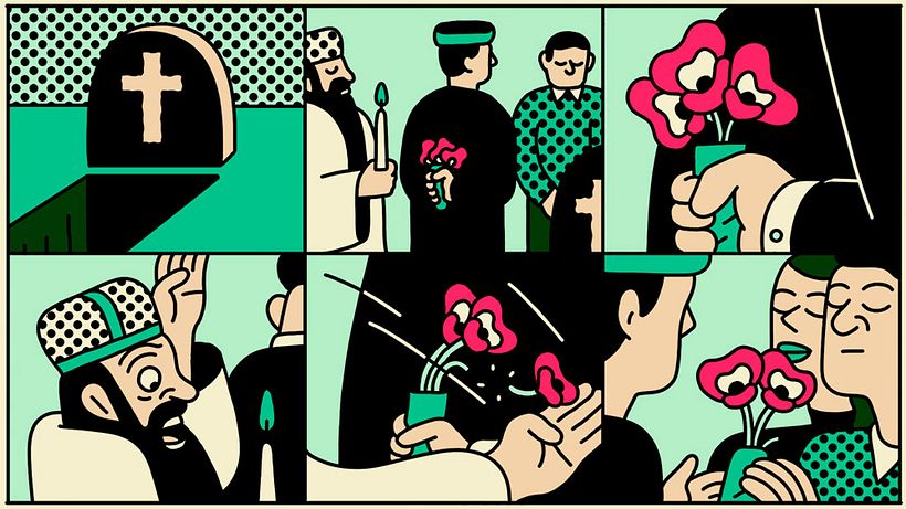 Ilustraciones animadas en clave de cómic de Simon Landrein 11