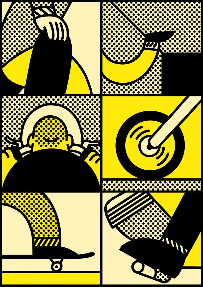 Ilustraciones animadas en clave de cómic de Simon Landrein 12