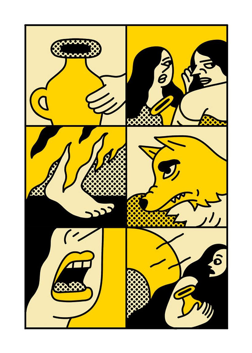 Ilustraciones animadas en clave de cómic de Simon Landrein 14