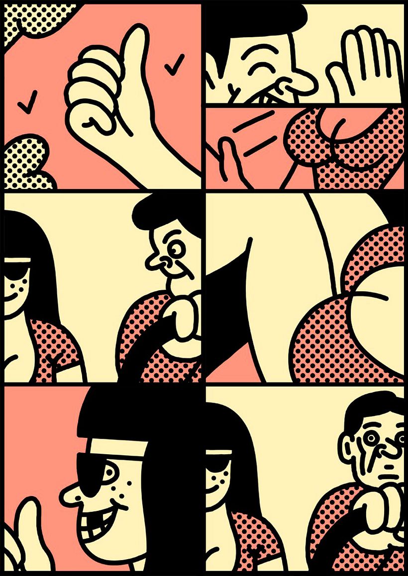 Ilustraciones animadas en clave de cómic de Simon Landrein 15