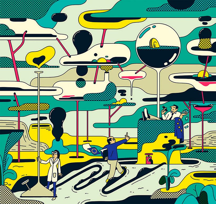 Ilustraciones animadas en clave de cómic de Simon Landrein 17