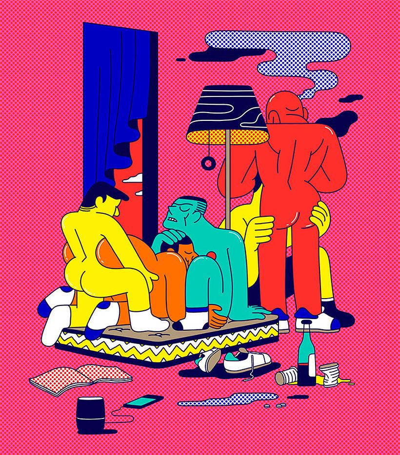 Ilustraciones animadas en clave de cómic de Simon Landrein 20