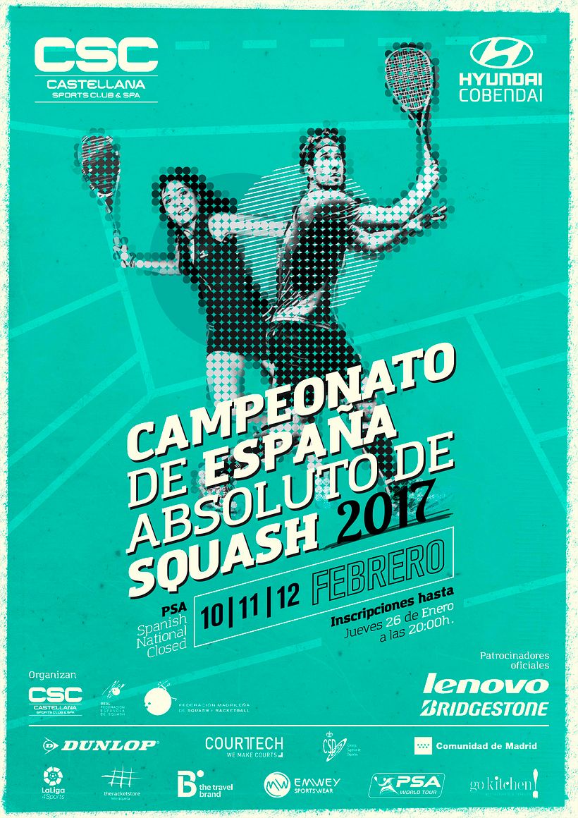 Cartel Campeonato Nacional De Squash 2017 -1