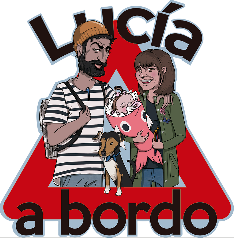 bebe a bordo Inma y Juan -1