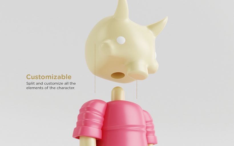 Mi Proyecto del curso: Diseño de personajes en Cinema 4D: del boceto a la impresión 3D. - 3D