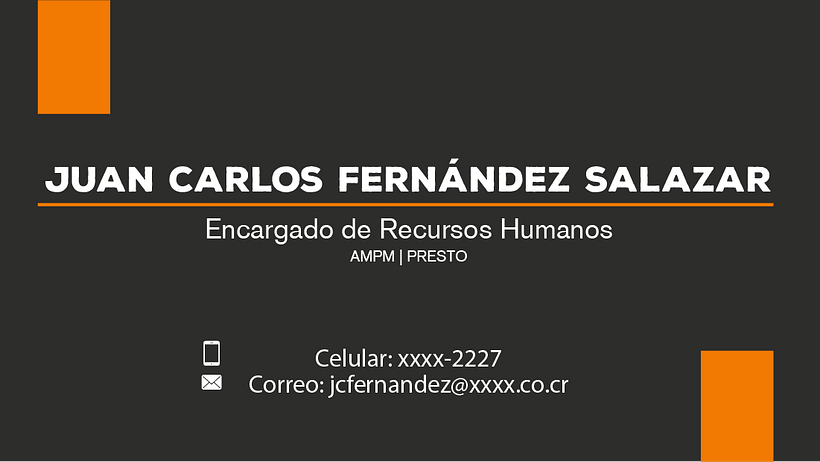 Tarjeta de Presentación Copyright © Todos los Derechos Reservados 0