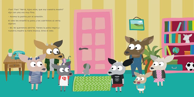 Ilustración para "Los siete cabritillos y el lobo" 1