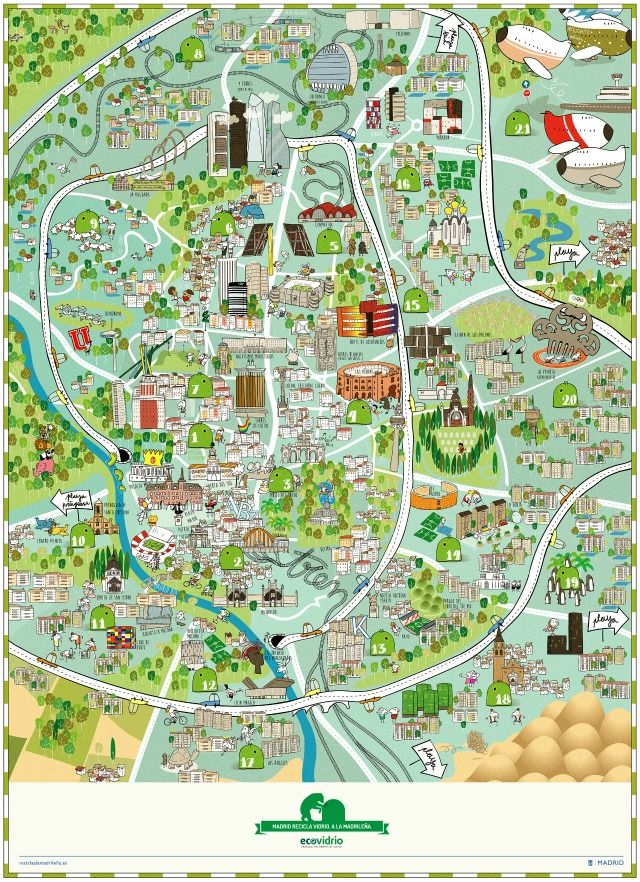 Recicla a la madrileña - Mapa de Madrid -1