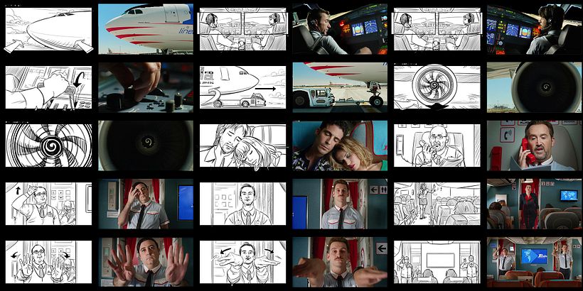 Los Amantes Pasajeros / I'm so excited (Pedro Almodóvar) - Storyboards 1