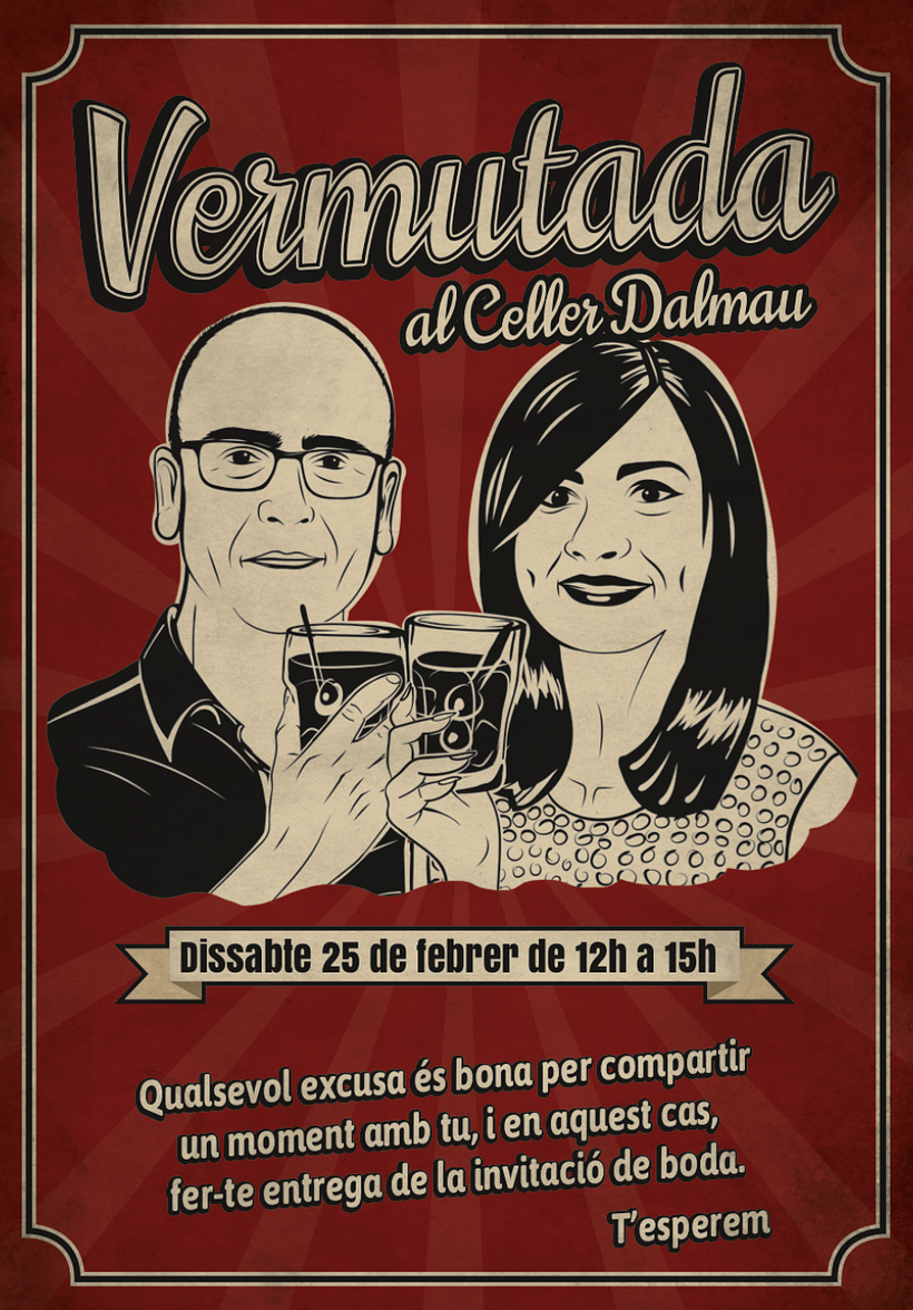 Cartel para una pareja de novios. 0