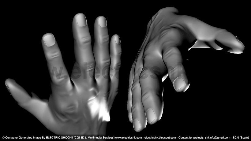 Manos CGI 3D sin Textura 0