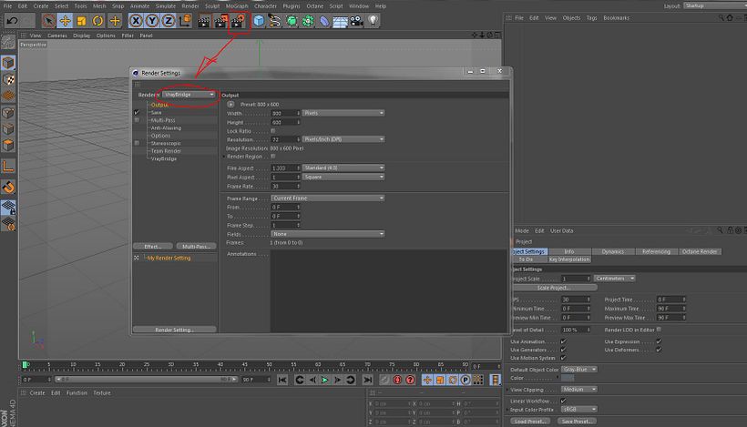 Cinema 4D render de área 1