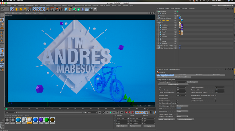 Cinema 4D render de área 1