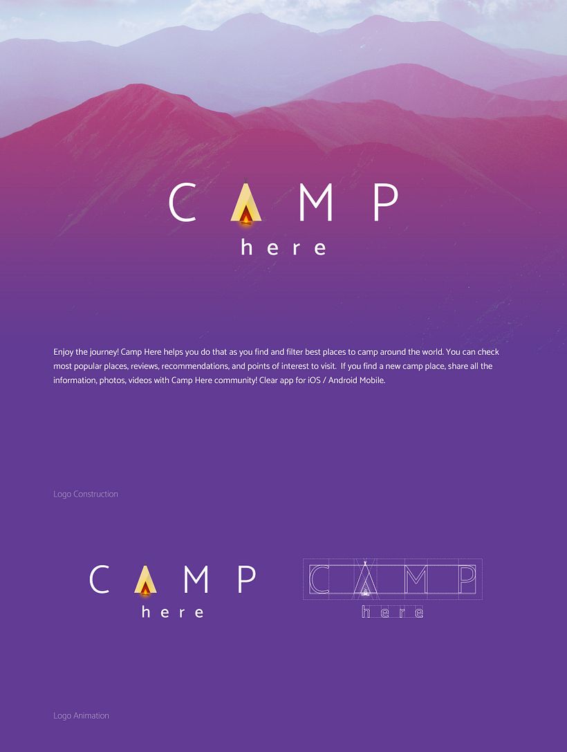 Camp Here App - Design