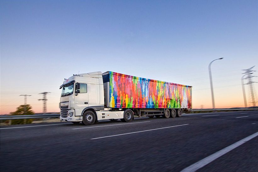 Arte itinerante a lomos de un camión de mercancías 3