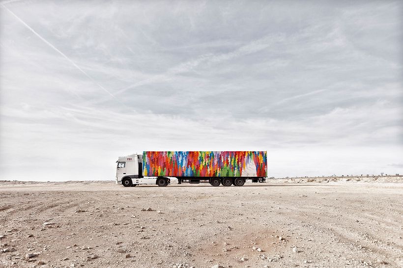 Arte itinerante a lomos de un camión de mercancías 8