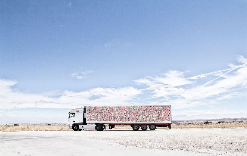 Arte itinerante a lomos de un camión de mercancías 13