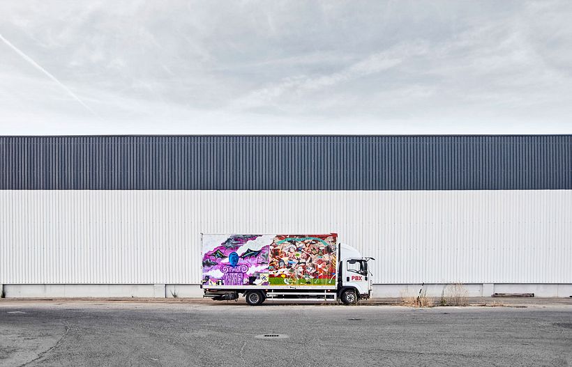 Arte itinerante a lomos de un camión de mercancías 14