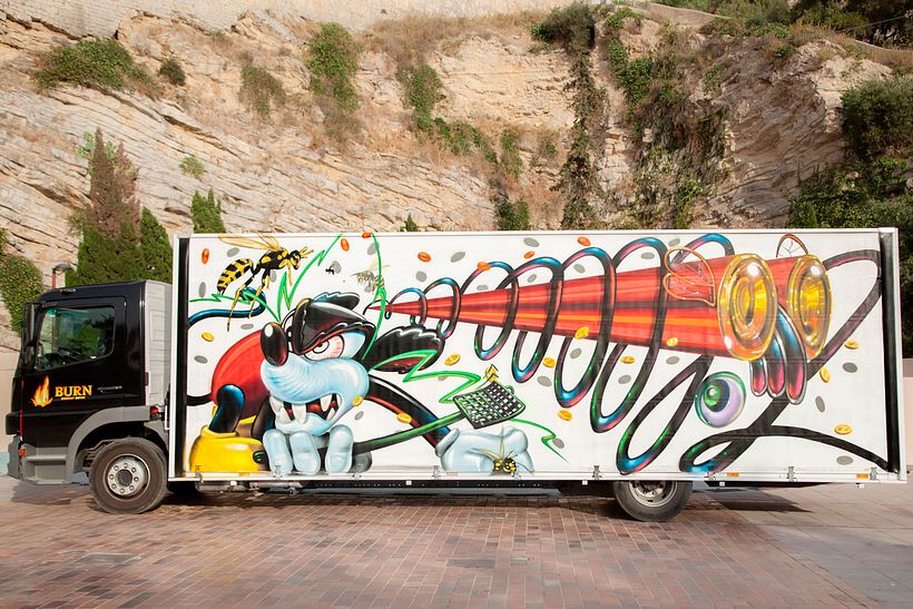 Arte itinerante a lomos de un camión de mercancías 20