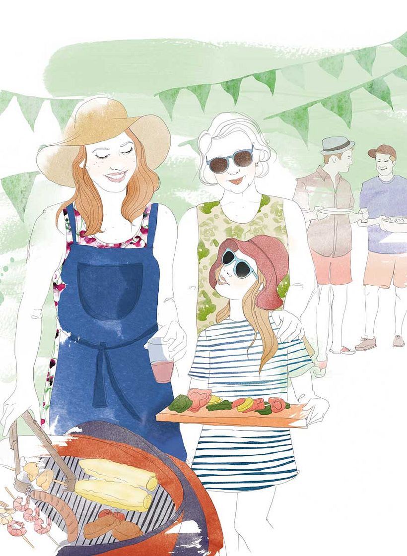 Ilustración de portada para Stella Magazine - Illustrazione tradizionale
