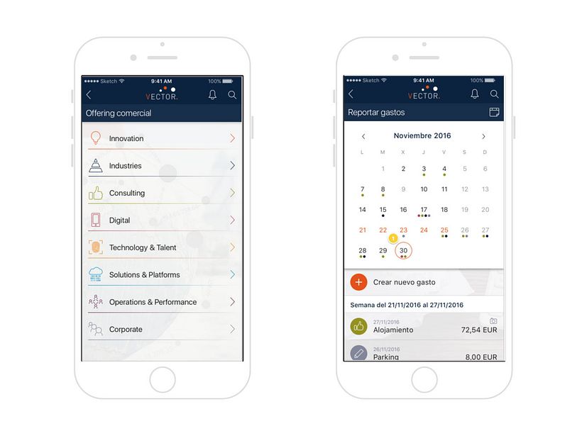 Vector Digital mobile app 2