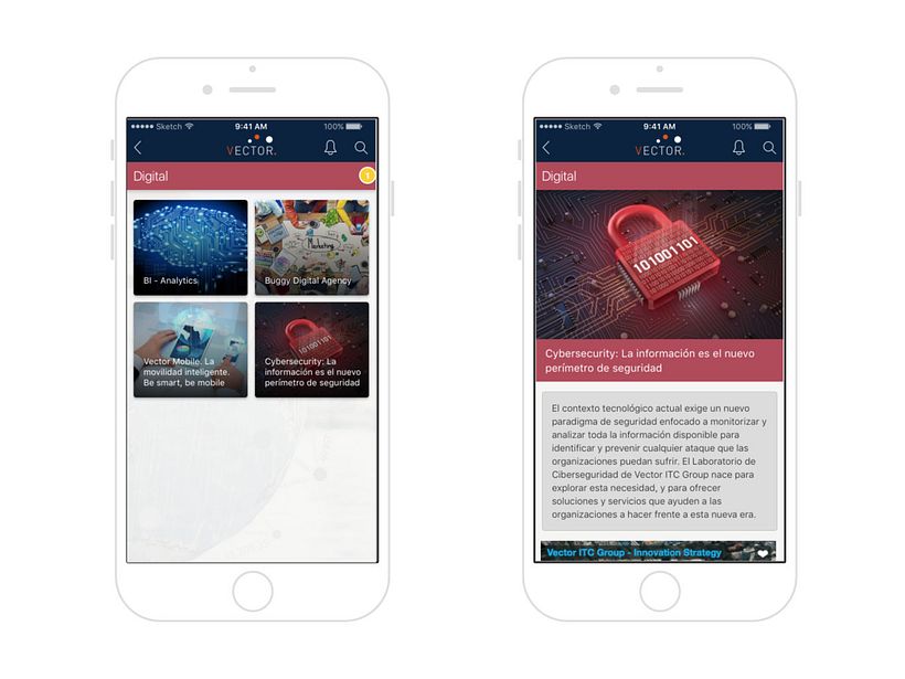 Vector Digital mobile app 3