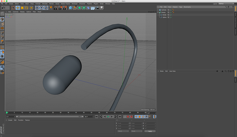 Redondear splines en Cinema 4D 1
