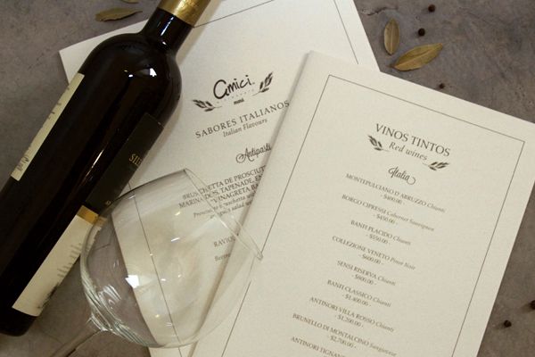 Amici Ristorante Menús 2