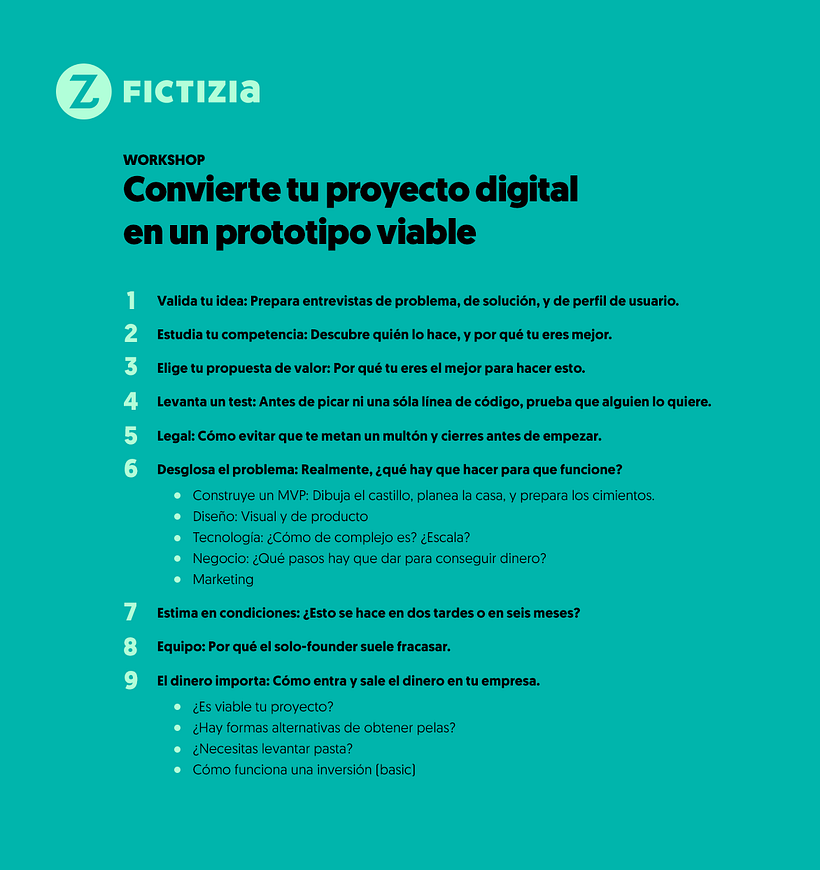Workshop "Convierte tu proyecto digital en un prototipo viable" 1