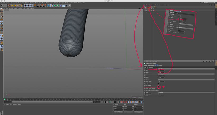 Redondear splines en Cinema 4D 1