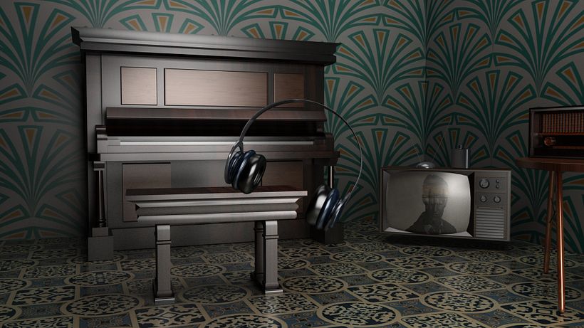 Escena bodegón 3d 2