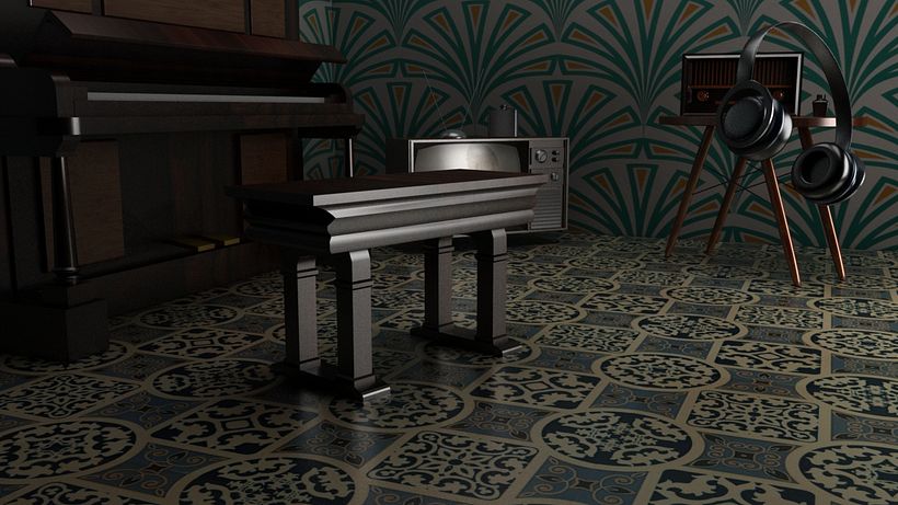 Escena bodegón 3d 3