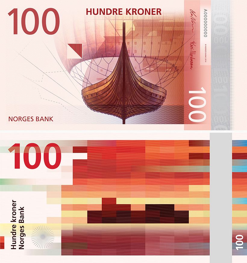 Noruega estrena nuevos billetes con diseño "pixelado" 5