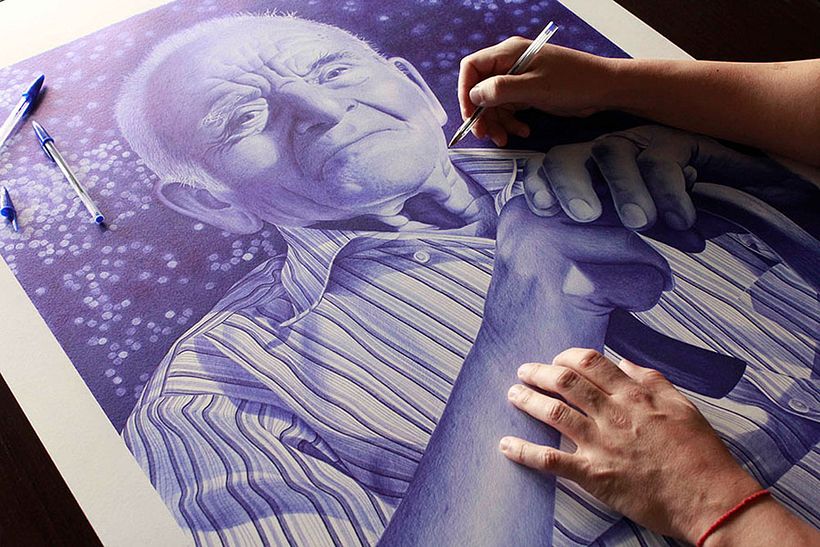 Chema Mora ilustra la vida con un bolígrafo de usar y tirar 11
